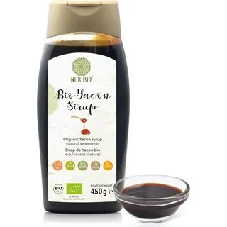 NurBio® Yacon Sirup BIO 450 g - natürliche Süße aus der Yaconwurzel, ohne Zusätze, höchste Reinheit, vegan, Bio DE-ÖKO-003