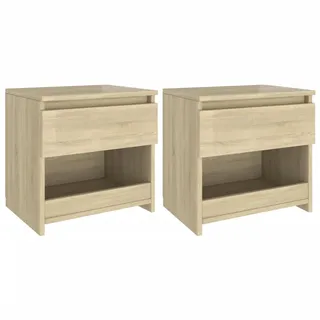 vidaXL Nachttische 2 Stk Sonoma-Eiche 40x30x39 cm Holzwerkstoff