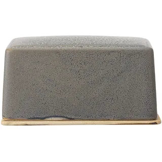 Bloomingville Butterdose Kendra, grau, Keramik, 14 x 12 x 7 cm