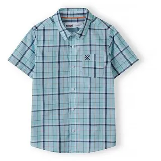 MINOTI Kurzarmhemd Kariertes Hemd mit kurzen Ärmeln (2y-14y) blau 92-98cm