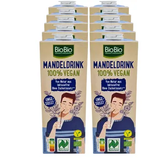 BioBio Mandeldrink ungesüsst 1 L, 10er Pack