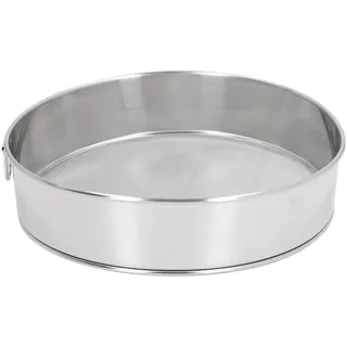 dry sift hash sieb Rundes Mehlsieb, 80 Mesh, 304 Edelstahl, Großes, Feinmaschiges Sieb, Antihaftbeschichtung, Zum Backen von Kuchenbrot, Pulverförmigen Zutaten