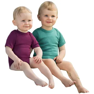 Engel Natur Engel Baby/Kinder Body Kurzarm Bio-Schurwolle/Seide Orchidee 62/68 - 62-68