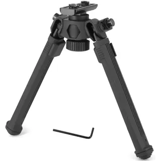 Mifhnby Gewehr-Zweibein Mlok Picatinny Schnell Abnehmbarer Kopf mit 360 Grad Schwenkbar 6 Einstellbare Höhen Zweibein