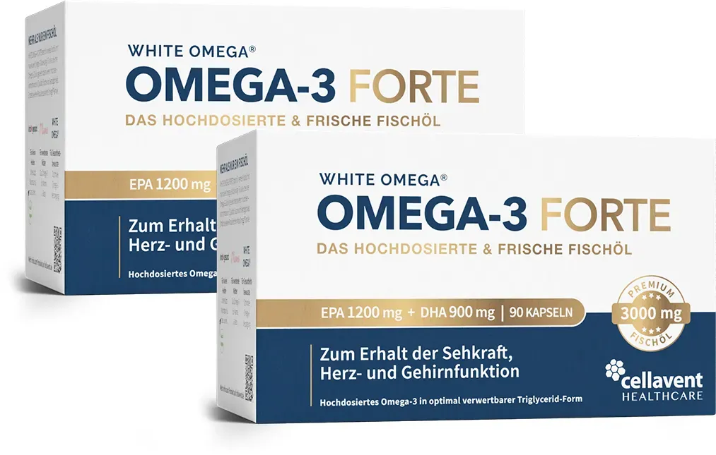 Omega-3 Kapseln hochdosiert · WHITE OMEGA FORTE 2 Monate