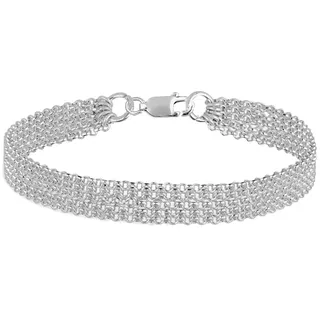 Elli - 5-Lagig Basic Ketten Modern 925 Sterling Silber Armbänder & Armreife Damen (59.99 € / )