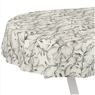 ANRO Tischdecke LANA Selene-Maritim Tischwäsche Hochwertig (Einzelstück 1-tlg), wasserabweisend Selene-Maritim Weiß Oval 160x140cm weiß Oval | 140 cm x 160 cm