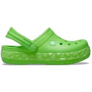 Crocs Unisex Kinder Crocband Geometric Glow Band Clog T Clog, Green Slime, 19/20 EU