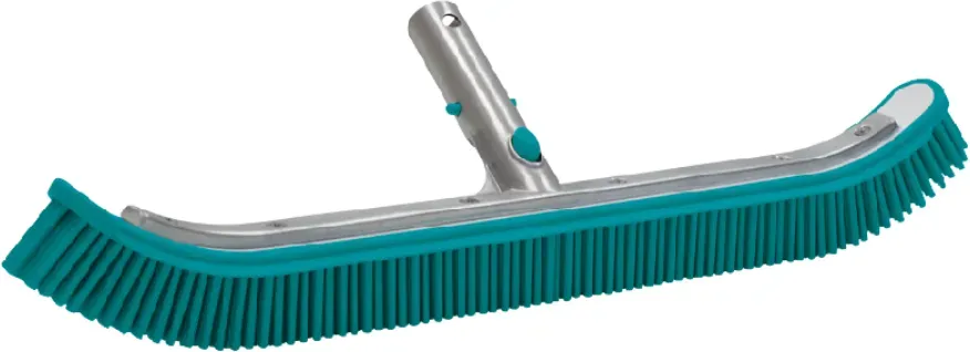Bayrol Reinigungsbürste 50 cm mit Gummi-Borsten für die Poolreinigung - Verbindungsstück aus Aluminium
