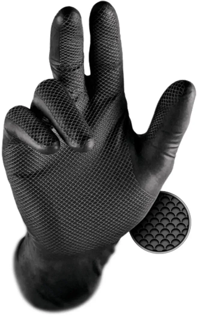 50 Stk. Grippaz 246 Nitrilhandschuhe EN ISO 374 schwarz, Größe: XL