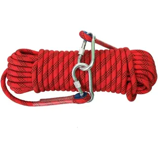 Kletterseil, 10 M Kletterseil, Kletterverbindungsseil, Nylonseil, 10 Mm Kletterseil, Mit 2 Karabinern, Geeignet Zum Klettern, Abseilen, Für Sport Und Rettungseinsätze