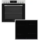 SHARP Elektro-Herd-Set "K-72P51INH-EU", Energieeffizienz: A (A+++-D), grau (edelstahl), Herdsets, Hydrolytische Reinigung