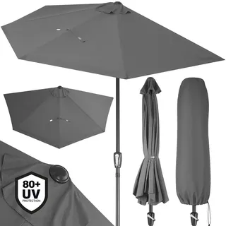 Kingsleeve Halbrund 270 x 270 cm Grau