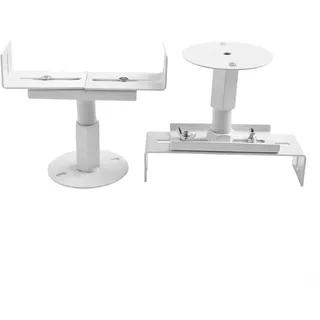 Radiatorhalterung 2 Stück, Verstellbare Bodenhalterung für Heizkörper 8-13cm, Aluminium Standfüße für Gusseisen-Heizkörper, Weiß, Salznebelbeständig
