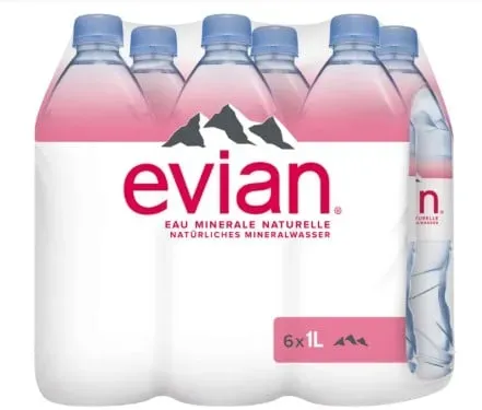 Evian Natuerliches Mineralwasser 1L