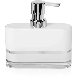 Möve Seifenspender Line 13 x 4 x 14 cm , Acryl Badzubehör Weiss (29.99 € / )