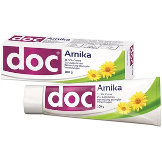 doc® Arnika Creme 100g: bei Blessuren und Sportverletzungen | auf pflanzlicher Basis | Linderung von Schwellungen & Prellungen | abschwellend und entzündungshemmend