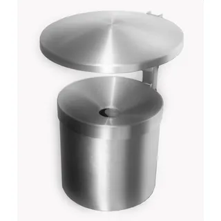 Wandaschenbecher mit Dach Aluminium 145x270 mm Volumen 2,7 ltr Marke Szagato Made in Germany (Industrie Standaschenbecher modern Design Aschenbecher für draussen aus Metall für innen und außen)