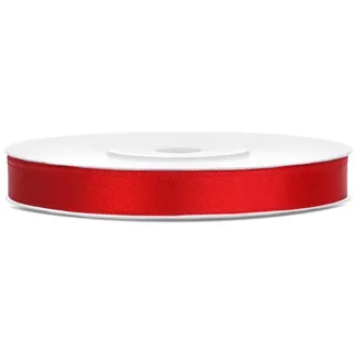 Partydeco Satin Geschenkband rot 6mm breit