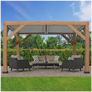 Westmann Zedernholz Pavillon mit Lamellendach Karl 1311 396x335x251 cm
