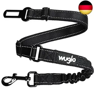 38-95cm Wuglo Hundegurt fürs Auto - Hunde Anschnallgurt mit elastischem Gurt -