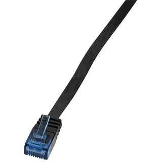 Logilink CF2033U RJ45 Netzwerkkabel, Patchkabel CAT 6 U/UTP 1.00 m, Schwarz hochflexibel