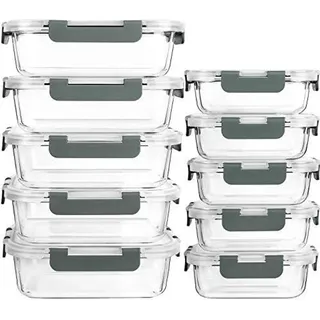 M MCIRCO Glas-Frischhaltedosen Set 20 tlg. 370+1040
