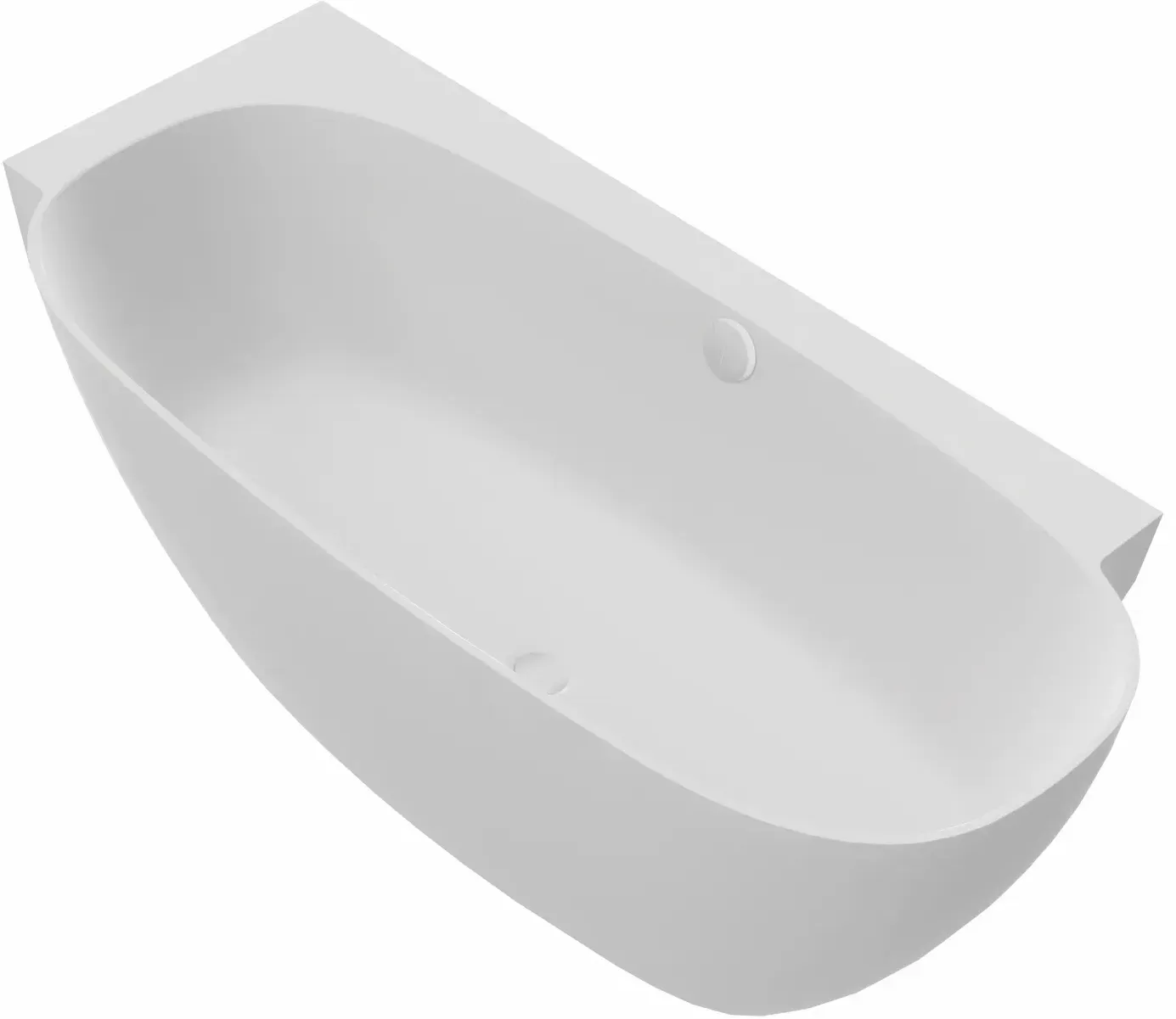 Hoesch Badewanne „LaBrillante“ vorwand rechteck 180 × 80 cm, links in Weiß