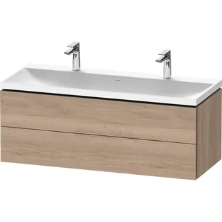 Duravit „L-Cube“ c-shaped Badmöbel-Set 1200mm Eiche Natur × eiche marmoriert