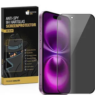 PROTECTORKING 3x Blickschutz 9H Panzerglas für iPhone 17 Anti-Spy Privacy Sichtschutz Tempered Glass Schutzglas Displayschutz Schutzfolie Screen-Protector