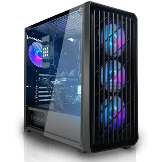 SYSTEMTREFF Basic Gaming PC AMD Ryzen 7 5700G 8x4.6GHz | AMD Radeon RX Vega 8 4K HDMI DX12 | 512GB M.2 NVMe | 32GB DDR4 RAM | WLAN Desktop Computer Rechner für Gamer, Zocker