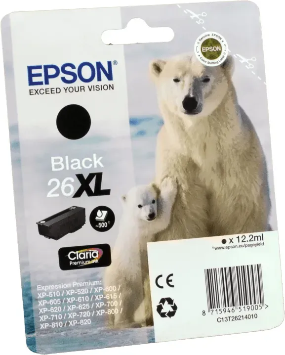 Epson Tinte C13T262140 schwarz 26XL