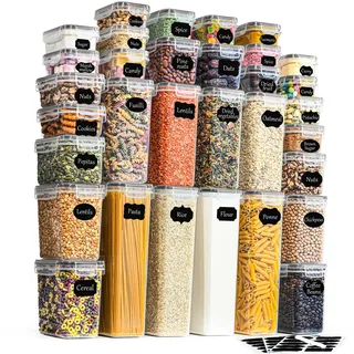 GoMaihe Vorratsdosen mit Deckel Luftdicht Aufbewahrungsbox Küche Set für Mehl Müsli