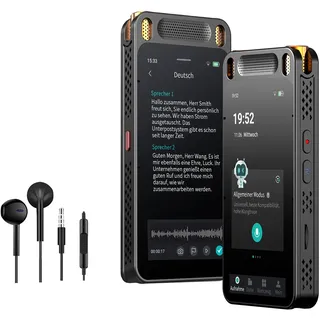 Note AI Digitales Diktiergerät Mit Wiedergabefunktion,Voice Recorder Unterstützung Kostenlose Transkription, Zusammenfassung Und Übersetzung In 134 Sprachen,Audioaufnahmegerät Für Vortrag/Interviews