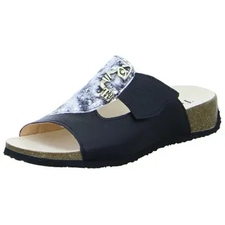 Damen Mizzi chromfrei gegerbte nachhaltige Pantolette, SCHWARZ/Kombi 0100 - 39 EU