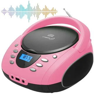 Cyberlux Boombox | CD/CD-R | USB | FM Radio Pink)