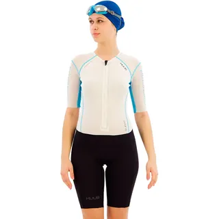 Huub Anemoi 2 Sub22 Fl Kurzarm-trisuit - Black / White / Aqua - M