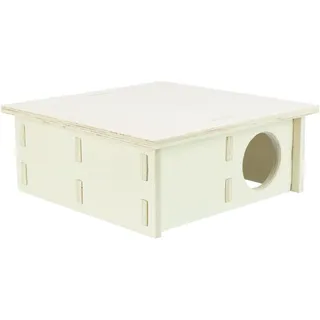Trixie Haus mit 4 Zimmern × Light Wood × 25 x 10 x 25 cm