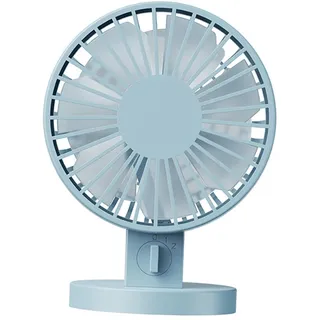 kowaku Mini USB Tischventilator, Leistungsstark Und Tragbar, Ideal für Den Schreibtisch, Blau