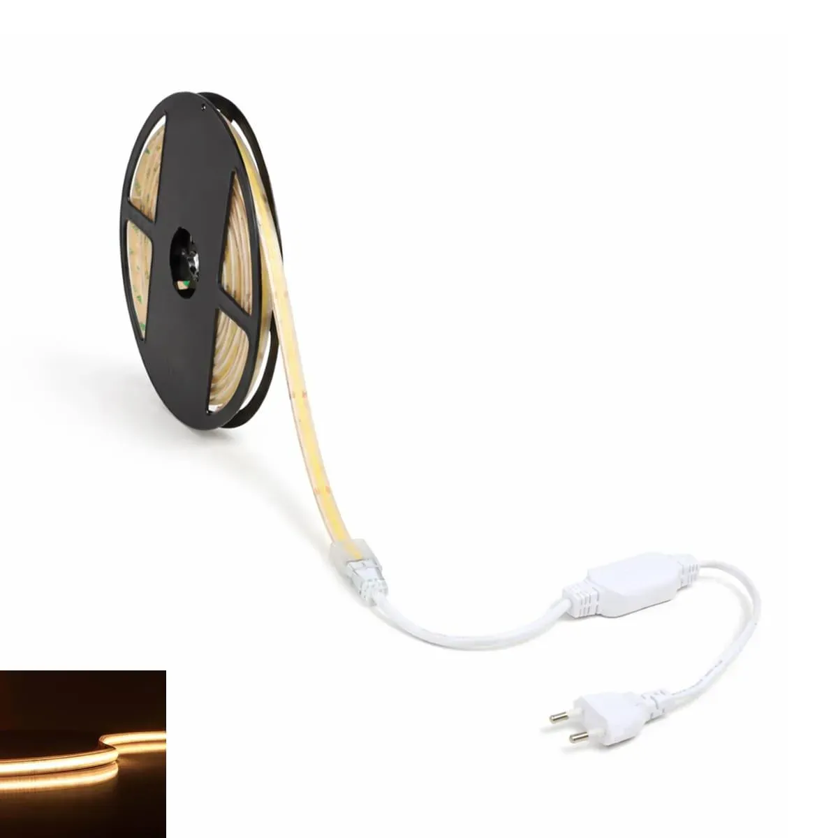 COB 230V LED Streifen 10W/m 360LED/m 10mm - Lichtfarbe: Neutralweiß 4000K - Läng...