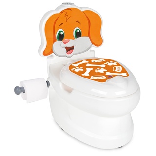 Jamara 460959 Meine kleine Toilette Hund mit Spülsound und Toilettenpapierhalter,