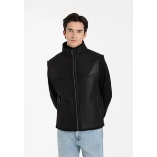 Werner Christ Horse Lederweste Humphrey aus echtem Lammfell schwarz 50