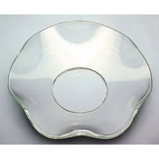 holfeuer crystal design Glas-Kerzenmanschette (Tropfenfänger) "Gewellt" für Kerzen bis Ø 25 mm (Spitzkerzen, Tafelkerzen)