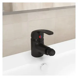vidaXL Badezimmer Bidet Mischbatterie Schwarz 13x12 cm
