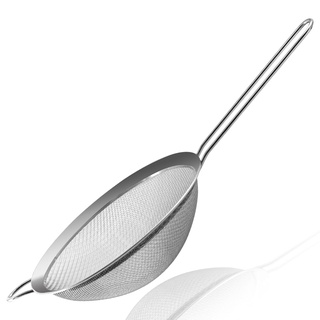 Anaeat Feinmaschige Siebe - Hochwertige Edelstahl-Siebe, mit strapazierfähigem Netz und robustem Griff, hervorragend zum Sieben von trockenen Zutaten wie Mehl, Nudeln, Reis, Tee (20 cm)