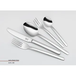 JUSTINUS Besteckgarnitur JUSTINUS MATRIX (BHT 25.20x5x43 cm) - silber - BHT 25.20x5x43 cm