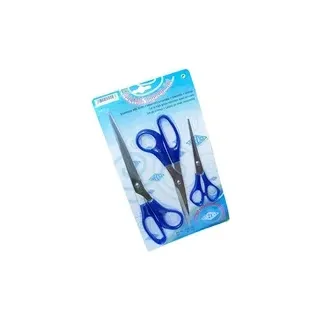 WEDO Edelstahlscheren-Set, 3-teilig, Länge: 160-210-255 mm spitz, aus rostfreiem Edelstahl, Griffe aus ABS-Kunststoff (977 303)