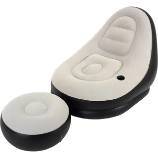 AVENLI Lounge Sessel aufblasbar mit Getränkehalter und Hocker - 125 x 100 x 85 cm - Perfekt als Gaming Stuhl, Zockersessel, Camping Sessel oder Sitzsack für Erwachsene - Komfortables Design