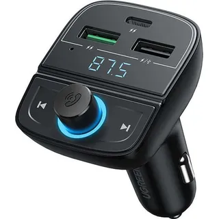 UGREEN FM Transmitter Bluetooth 5.0 Autoladegerät 3x USB TF micro SD 4.8 A schwarz