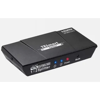 Tesmart HDMI Splitter Verteiler 1:2 Port Ultra HD 4K 3840x2160@60Hz HDR HDCP - Schwarz